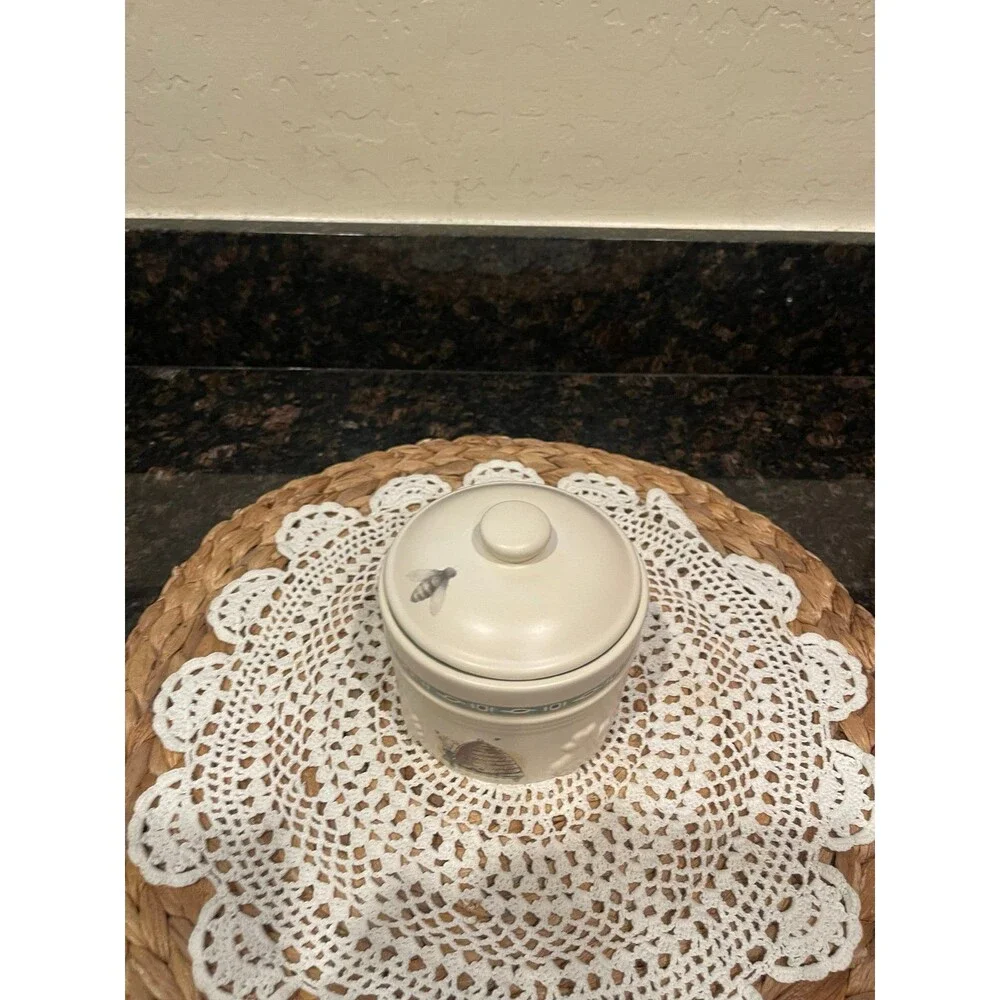 Pfaltzgraff Naturewood cotton ball container